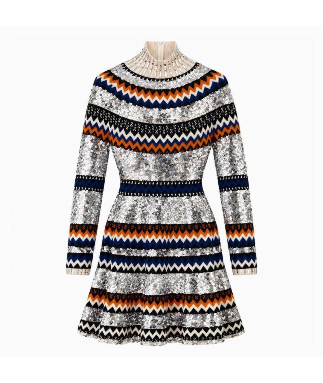 CHRISTIAN DIOR Мульти шерстяное вечернее платье, фото 6