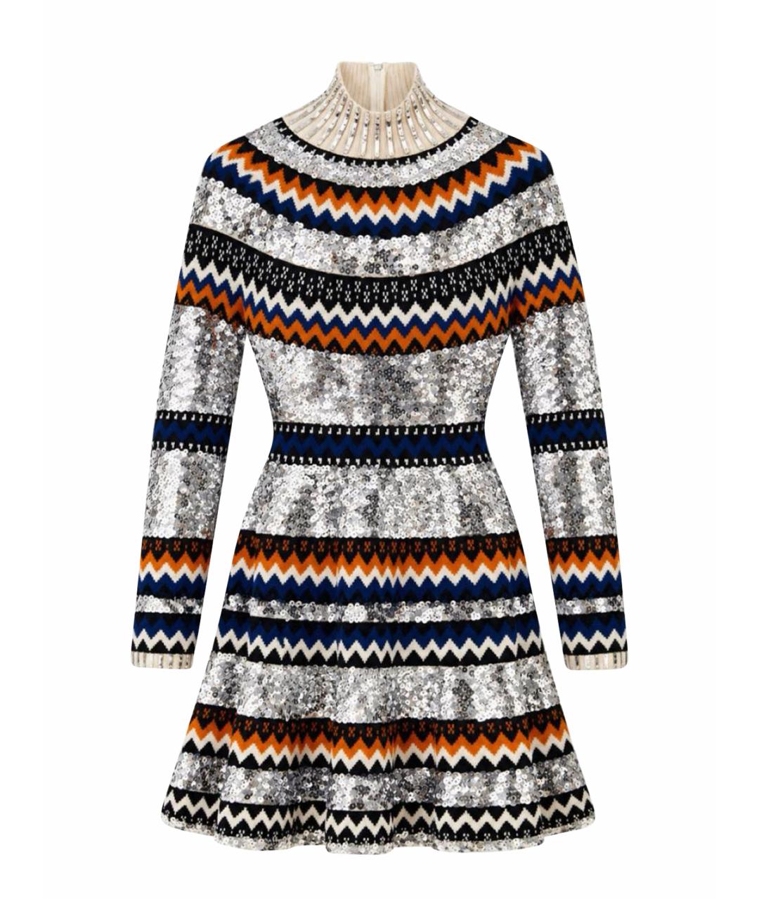 CHRISTIAN DIOR Мульти шерстяное вечернее платье, фото 1