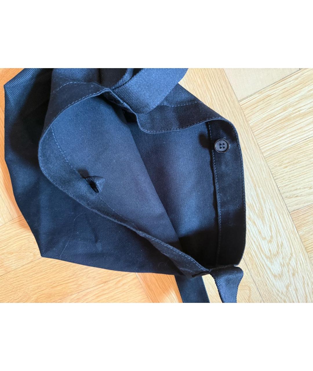 ANN DEMEULEMEESTER Черная хлопковая сумка на плечо, фото 2