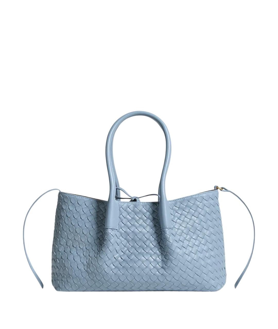 BOTTEGA VENETA Голубая кожаная сумка тоут, фото 1
