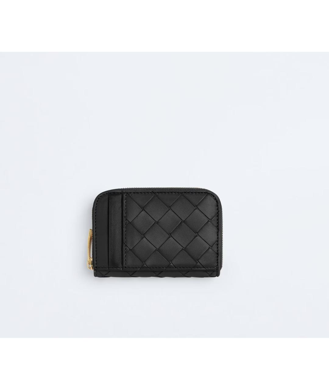 BOTTEGA VENETA Черный кожаный кошелек, фото 3