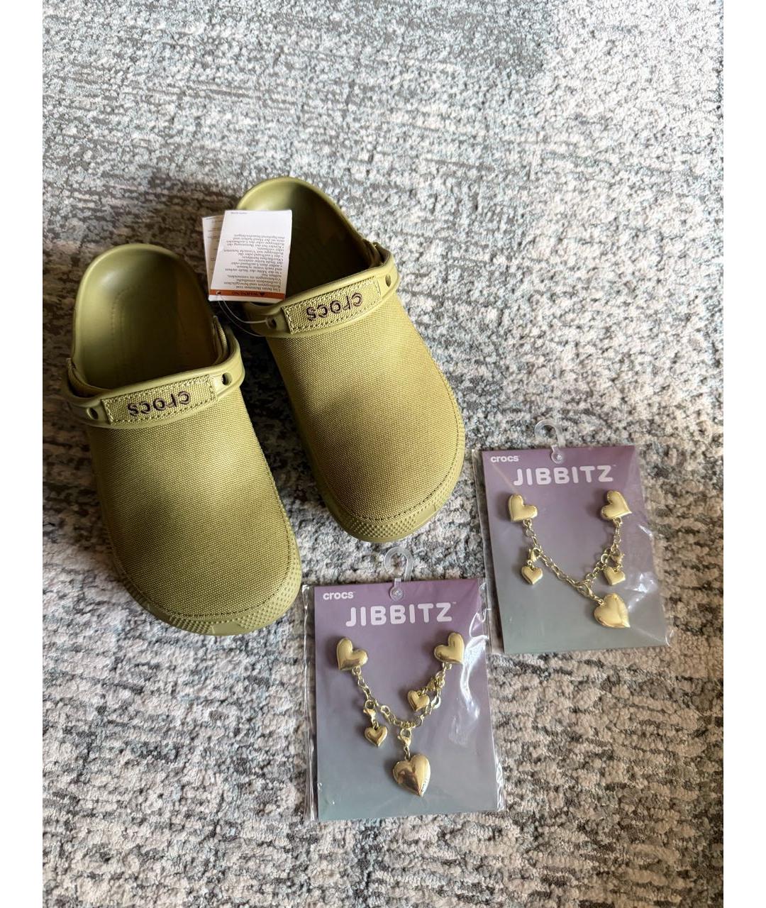 CROCS Хаки текстильные сабо, фото 3