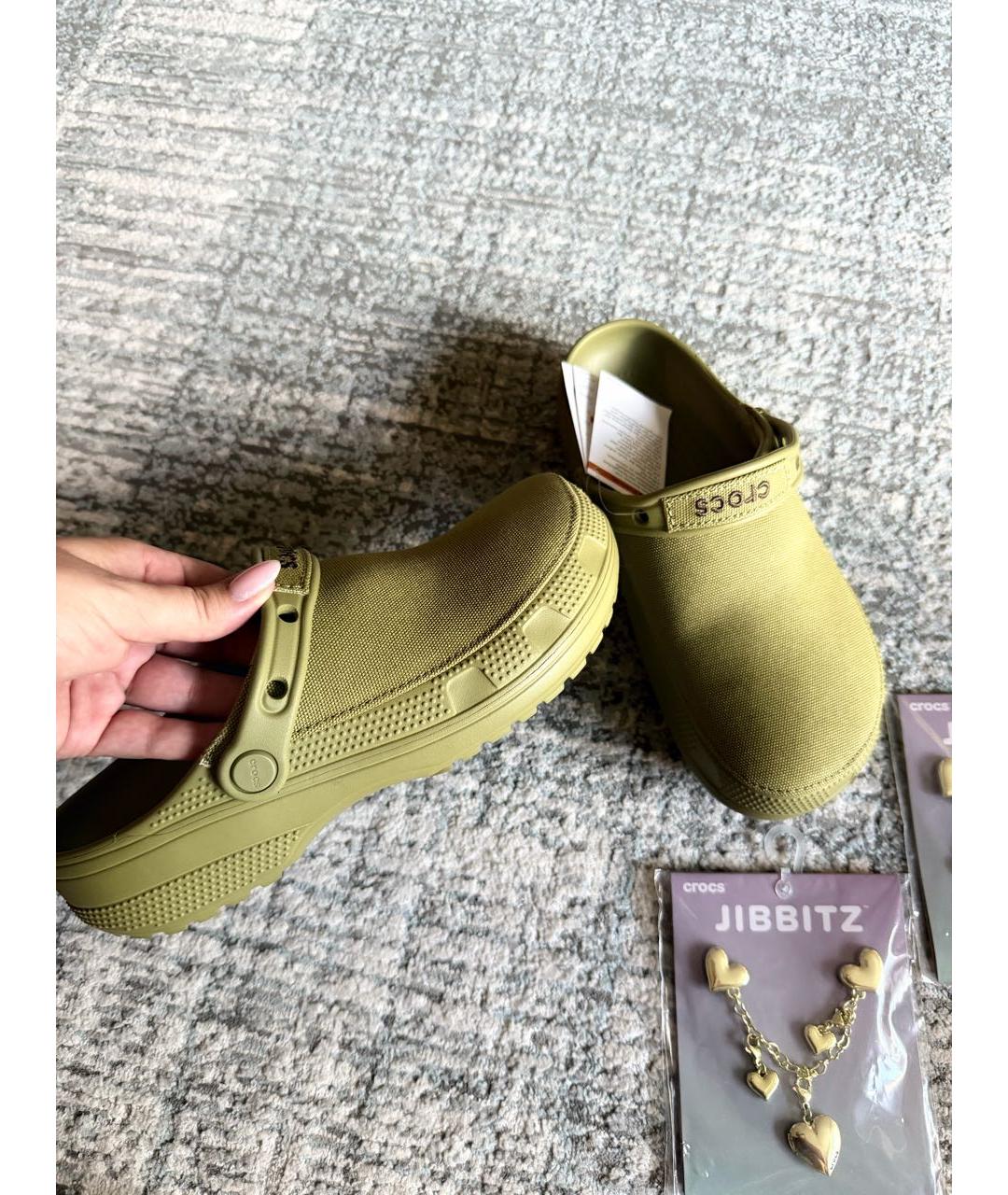 CROCS Хаки текстильные сабо, фото 2
