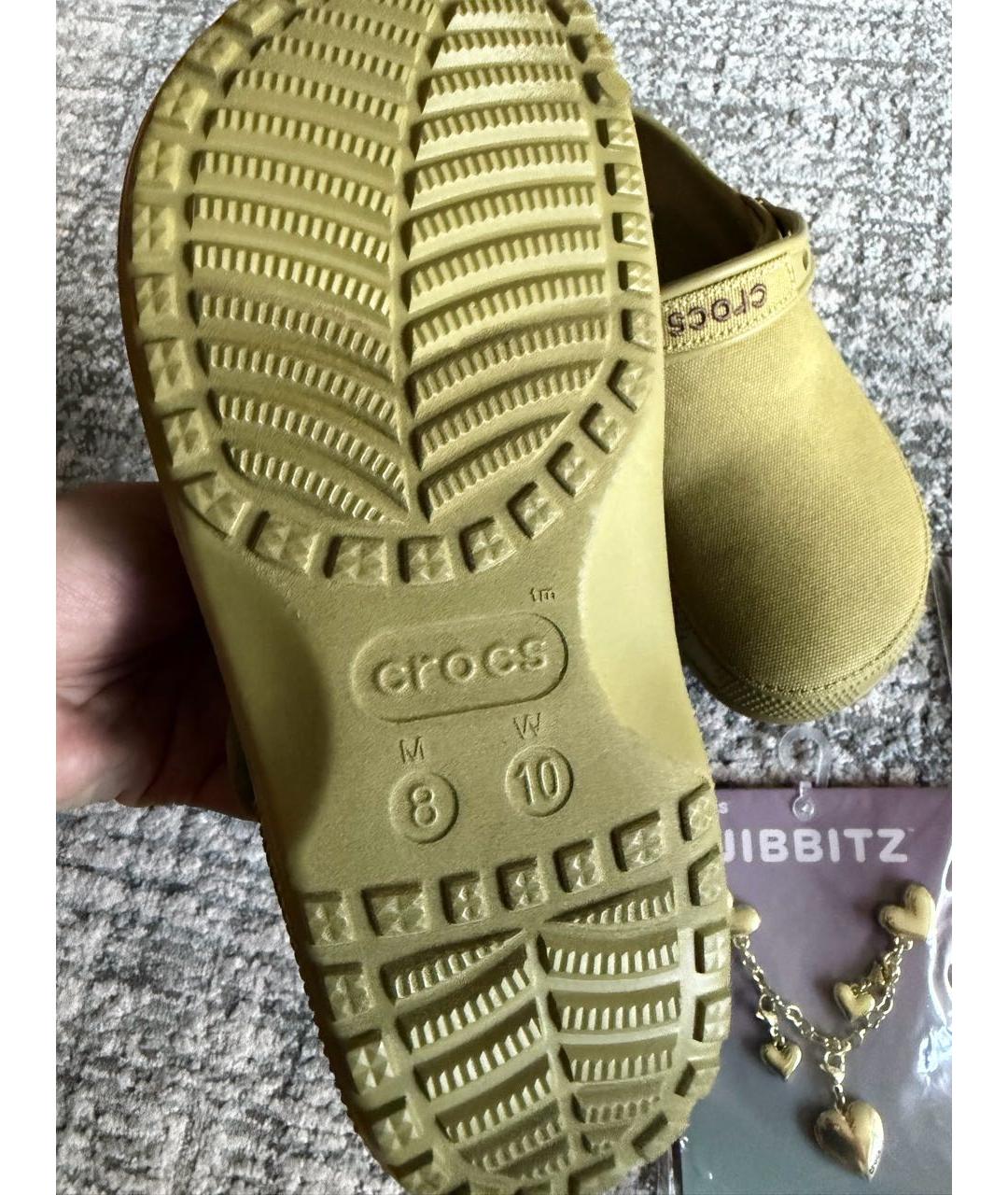 CROCS Хаки текстильные сабо, фото 4