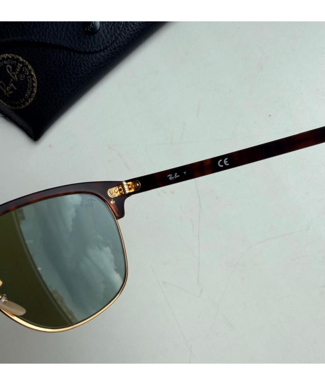 RAY BAN Синие металлические солнцезащитные очки, фото 4