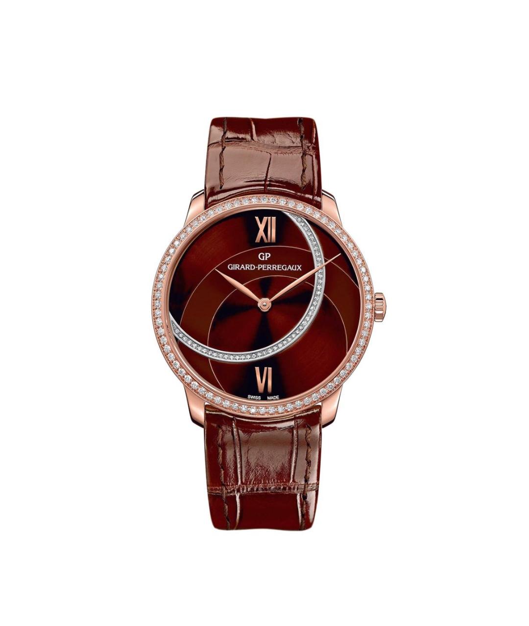 GIRARD PERREGAUX Коричневые часы из розового золота, фото 9