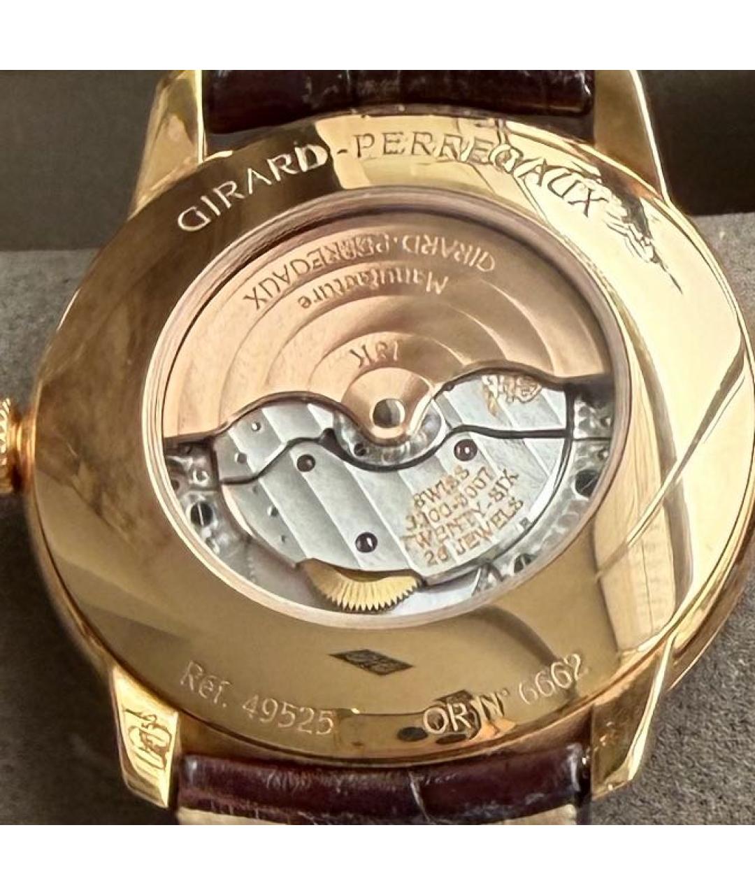 GIRARD PERREGAUX Коричневые часы из розового золота, фото 2