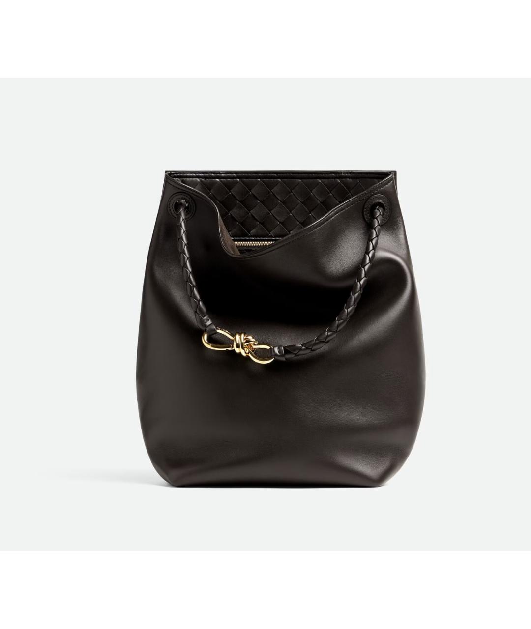 BOTTEGA VENETA Коричневая кожаная сумка через плечо, фото 4