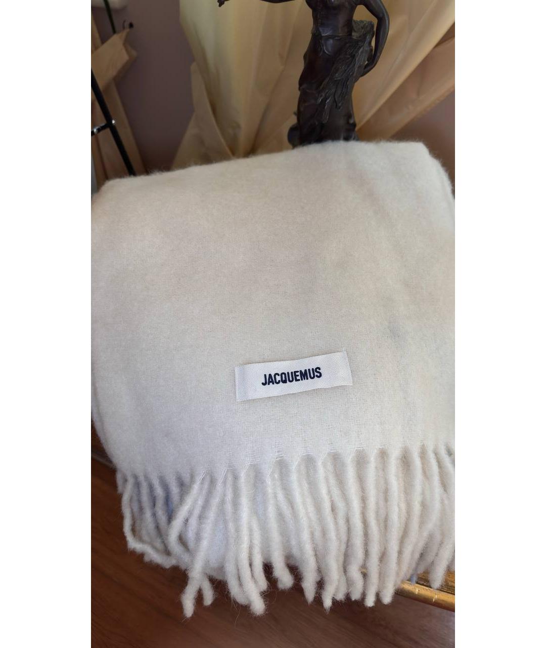 JACQUEMUS Белый шарф, фото 7
