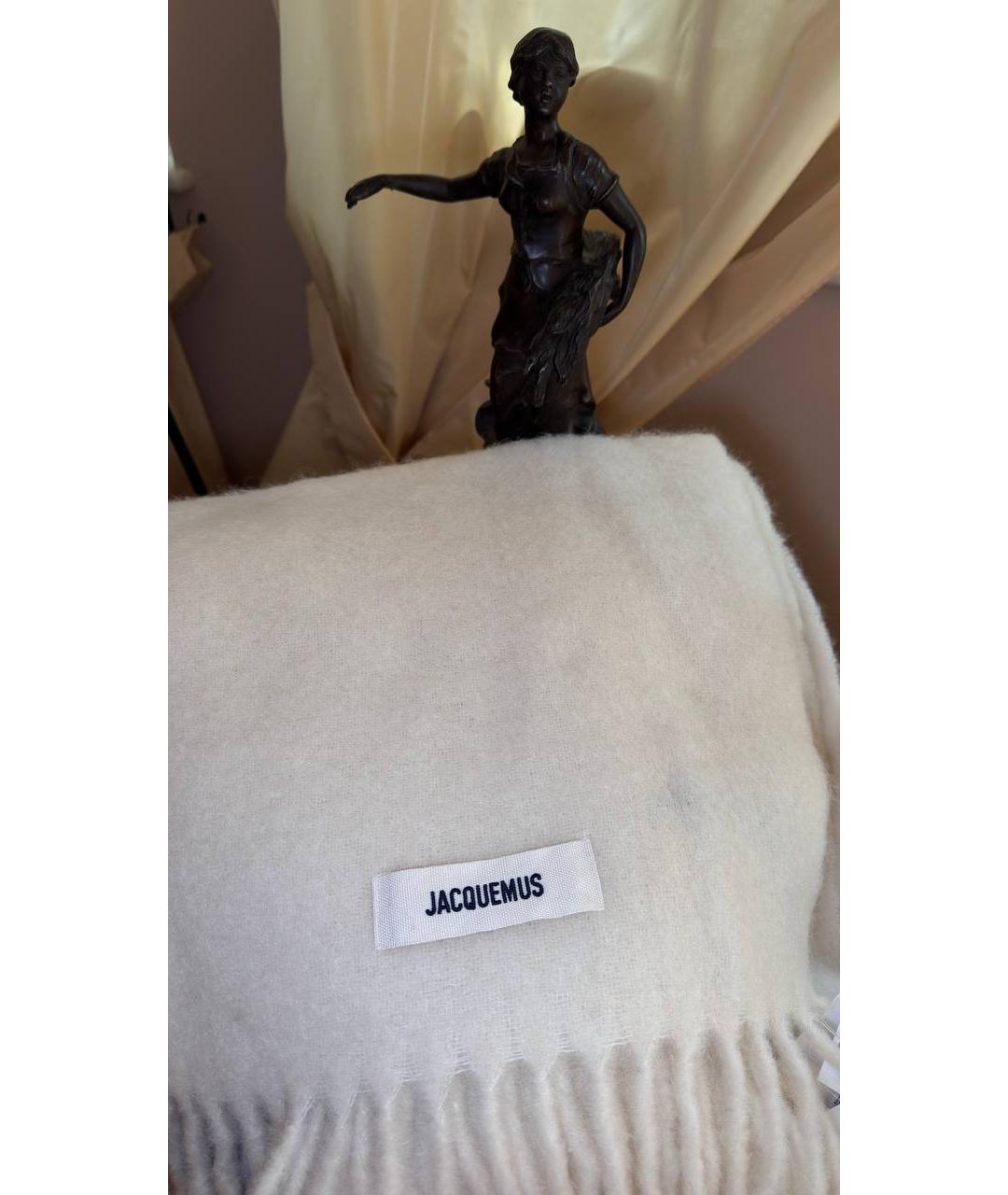 JACQUEMUS Белый шарф, фото 2
