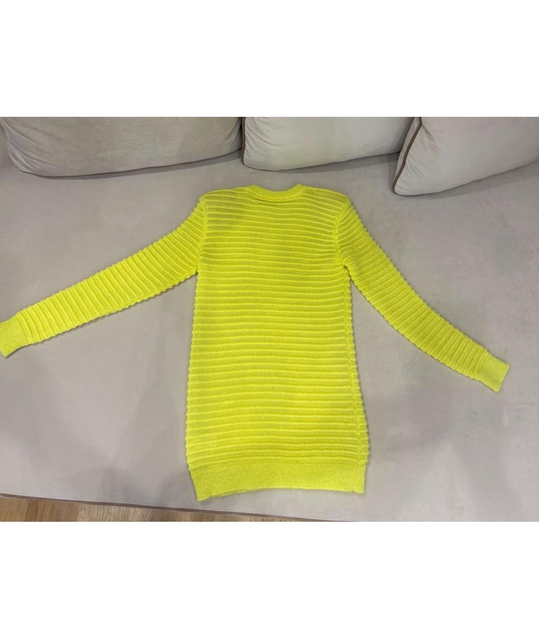 BALMAIN Желтый шерстяной джемпер / свитер, фото 2