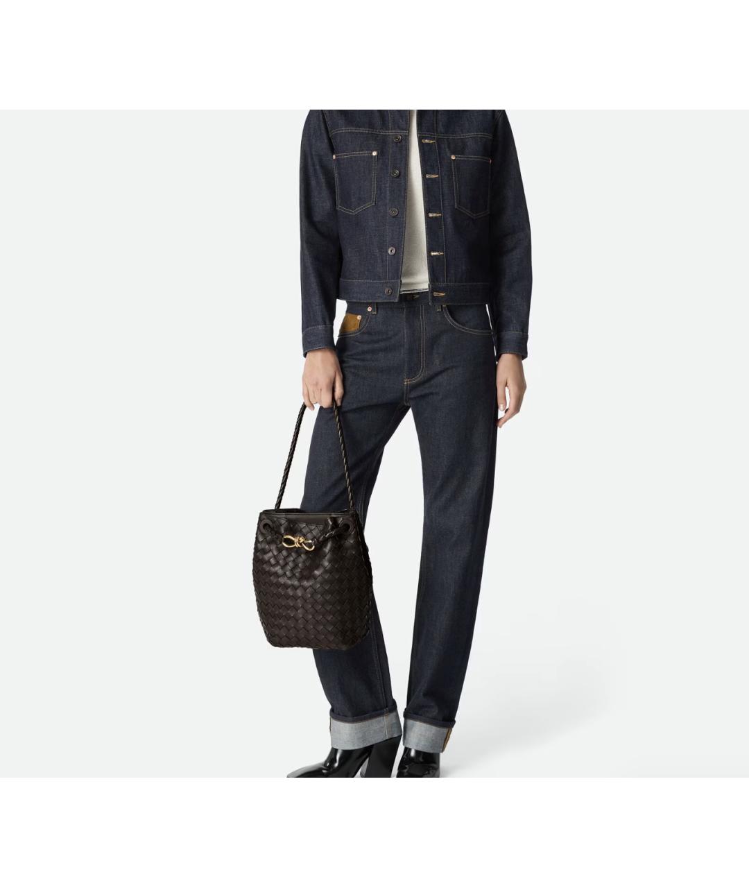 BOTTEGA VENETA Коричневая кожаная сумка через плечо, фото 2