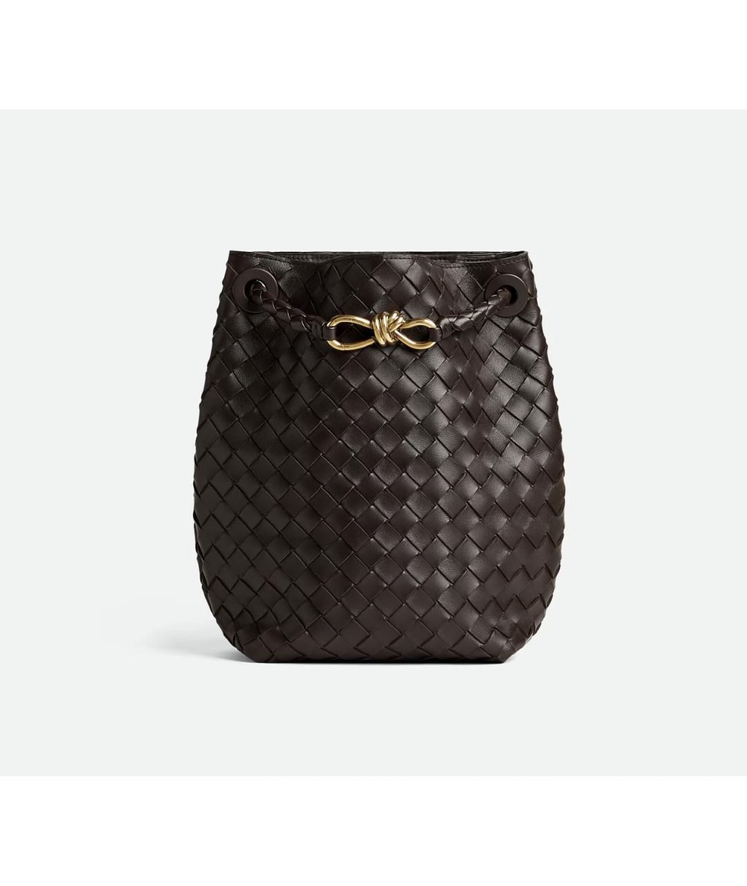 BOTTEGA VENETA Коричневая кожаная сумка через плечо, фото 4