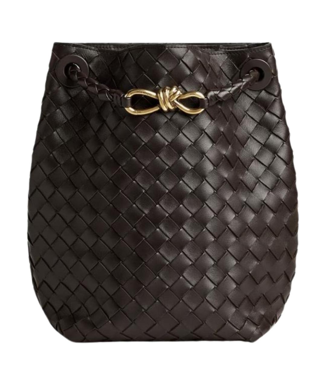 BOTTEGA VENETA Коричневая кожаная сумка через плечо, фото 1