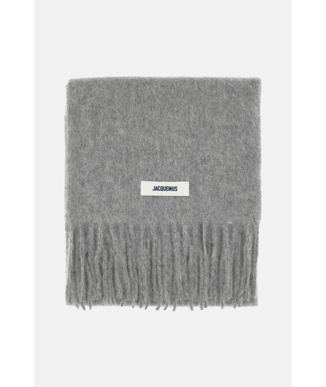 JACQUEMUS Серый шарф, фото 3