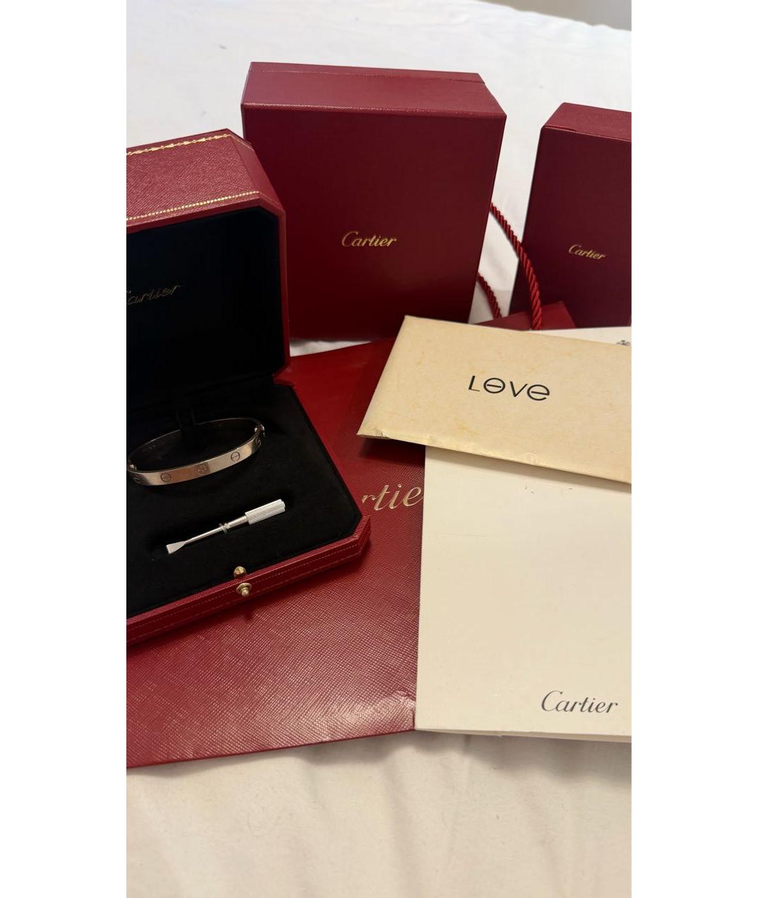 CARTIER Серебряный браслет из белого золота, фото 4