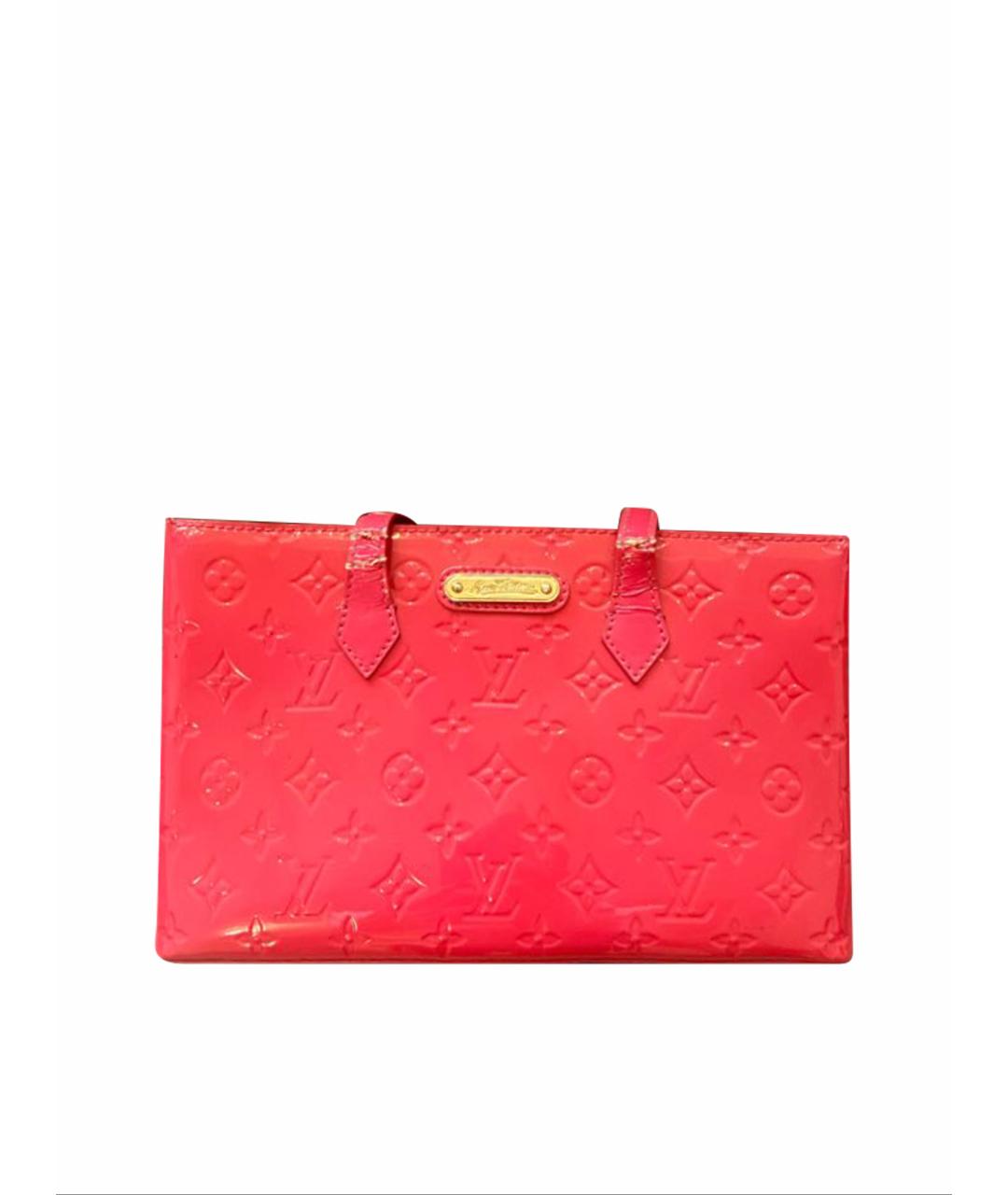 LOUIS VUITTON Розовая сумка с короткими ручками из искусственной кожи, фото 10