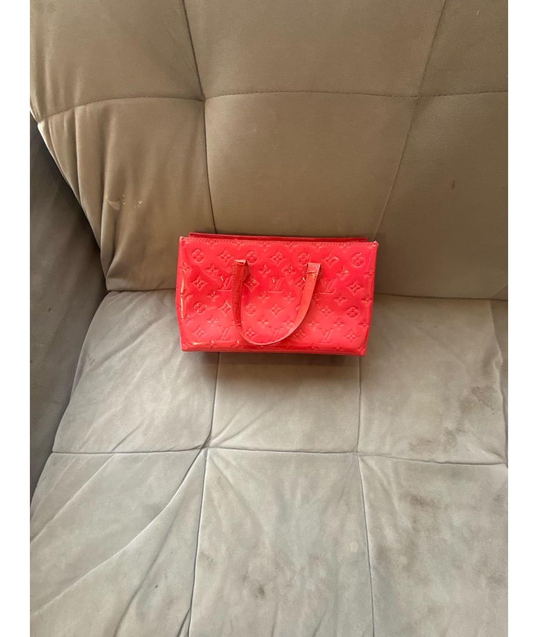 LOUIS VUITTON Розовая сумка с короткими ручками из искусственной кожи, фото 3
