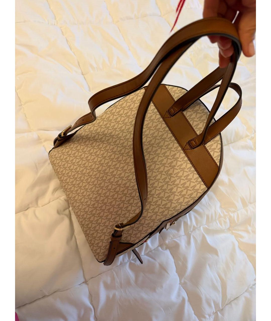 MICHAEL KORS Коричневый кожаный рюкзак, фото 3