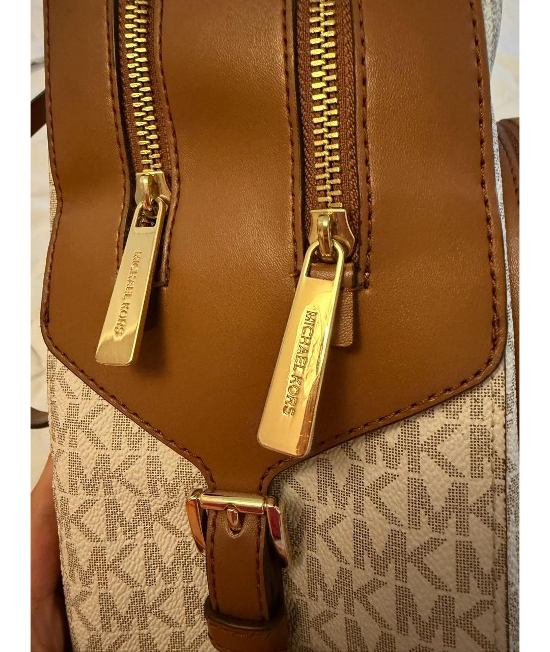MICHAEL KORS Коричневый кожаный рюкзак, фото 2