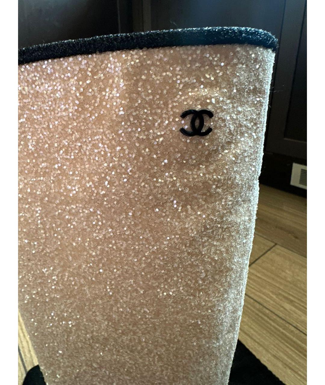 CHANEL Золотые кожаные сапоги, фото 4