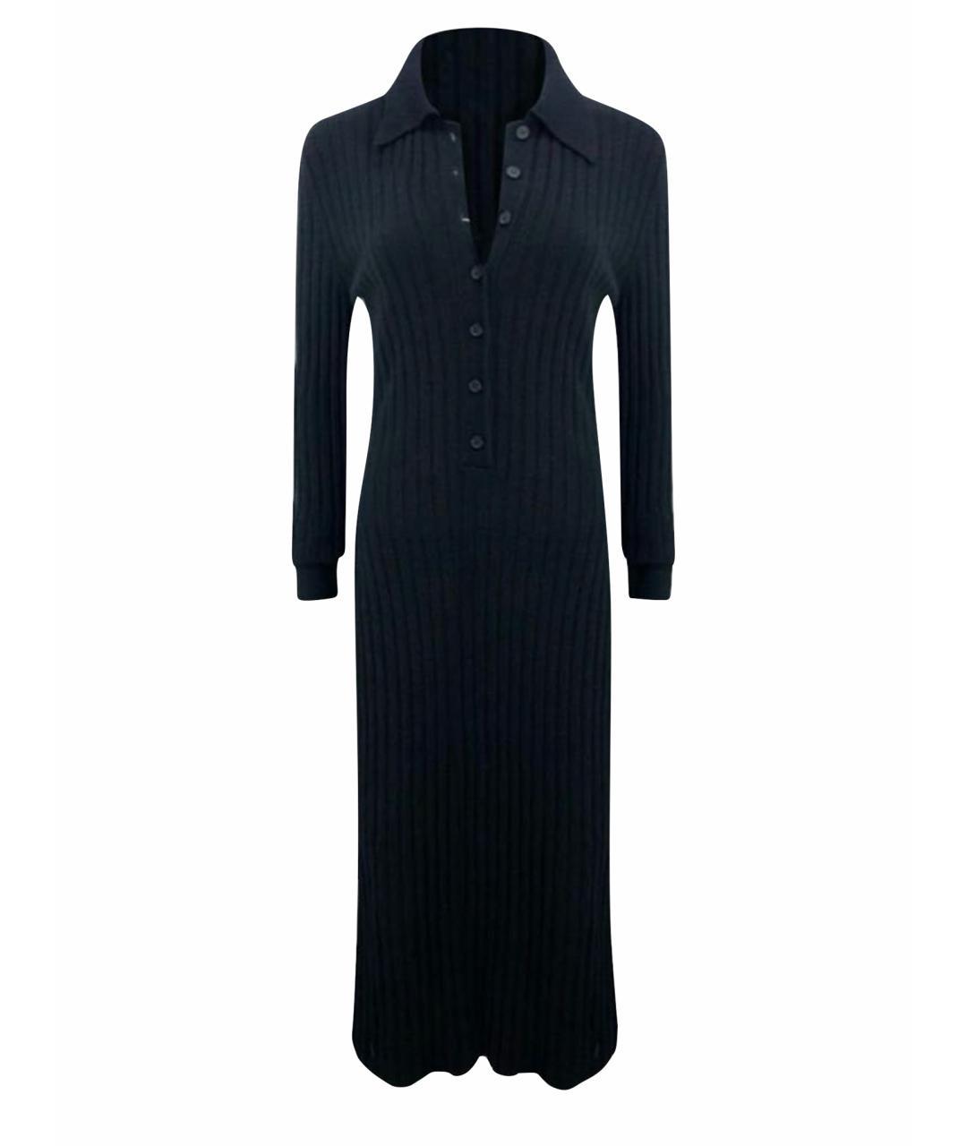MAX MARA Черное шерстяное повседневное платье, фото 1