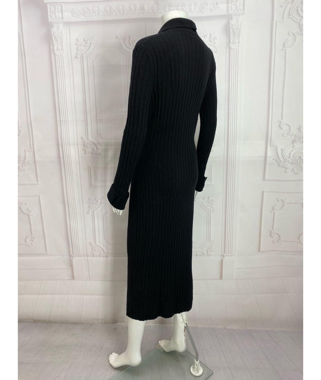 MAX MARA Черное шерстяное повседневное платье, фото 2