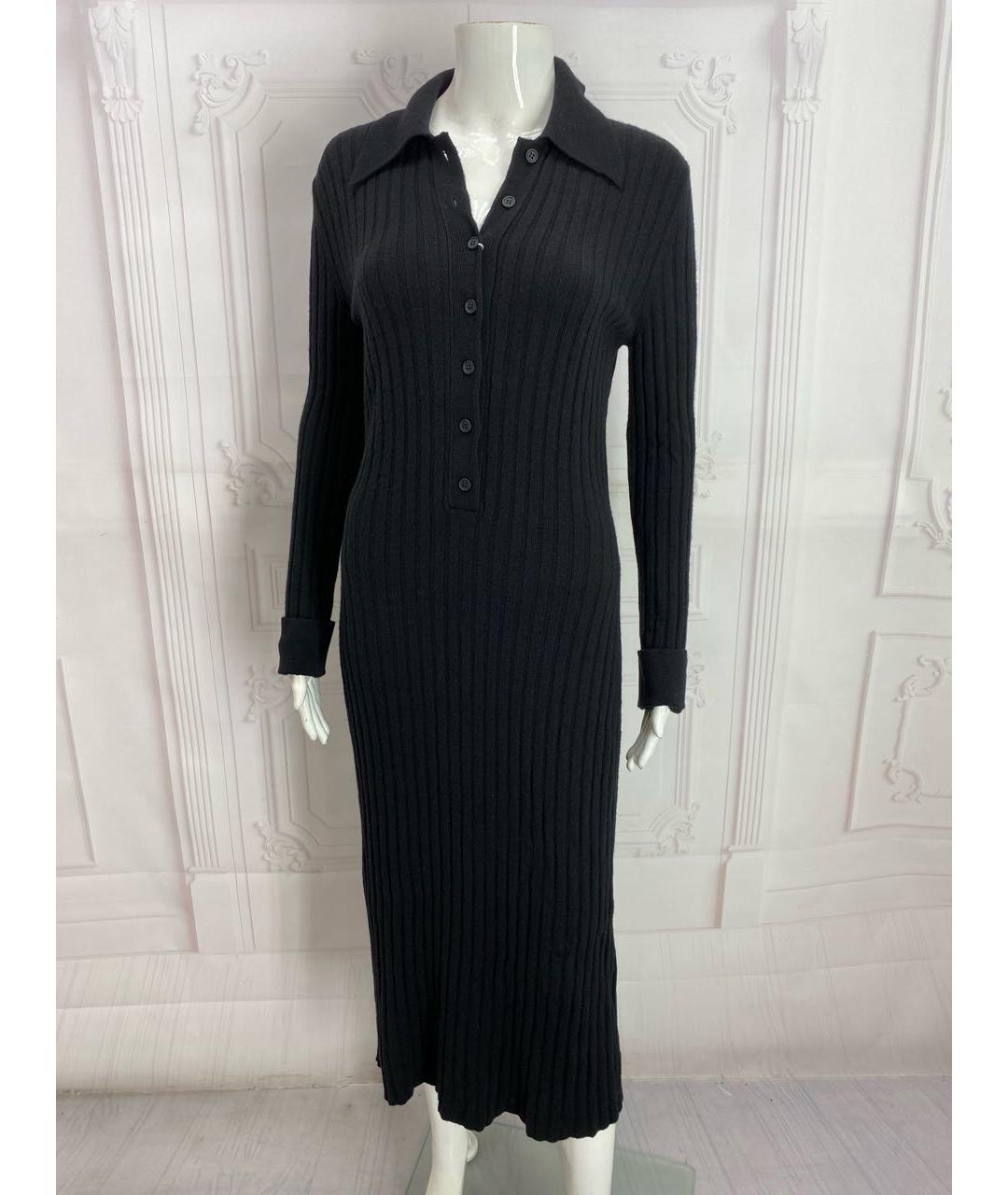 MAX MARA Черное шерстяное повседневное платье, фото 8