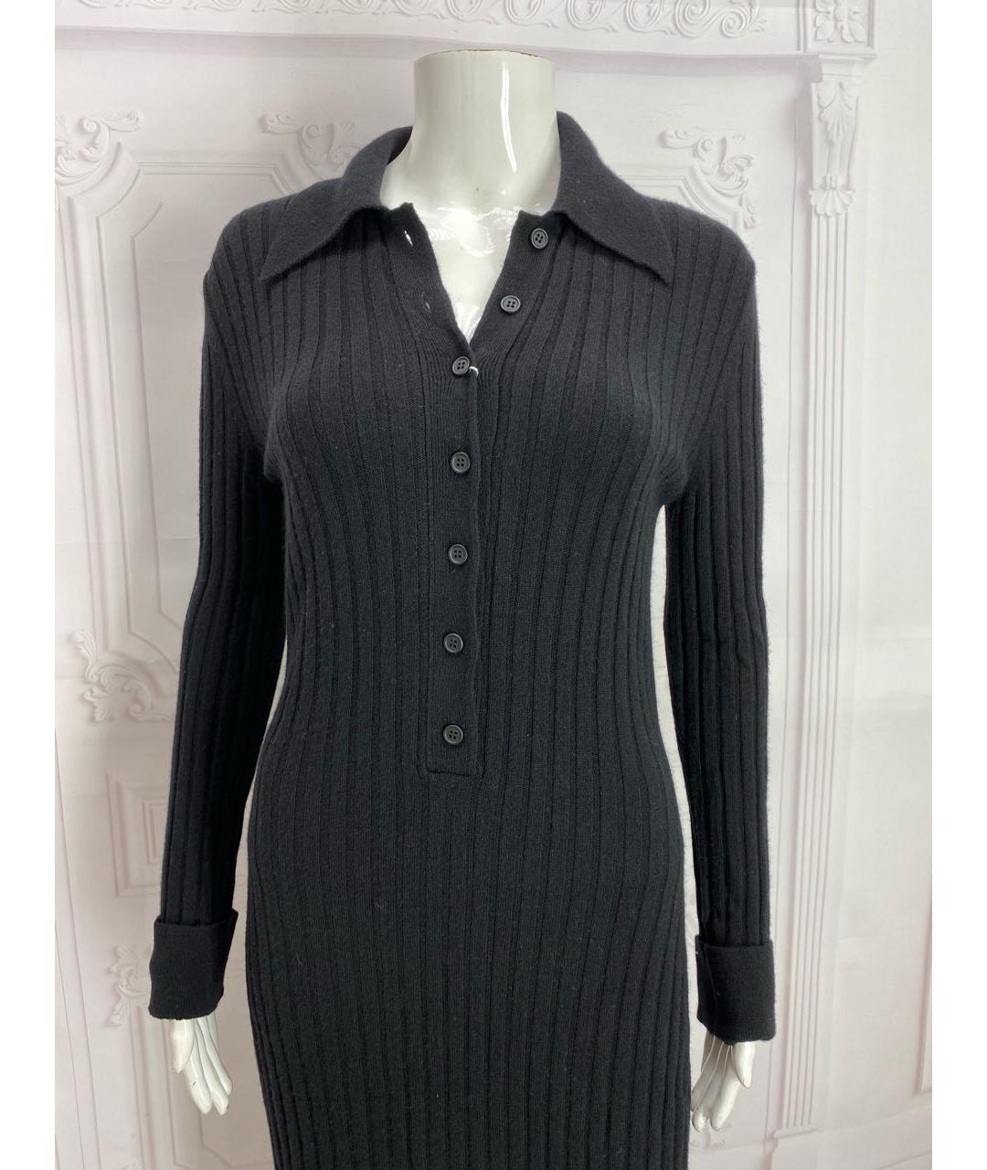 MAX MARA Черное шерстяное повседневное платье, фото 4