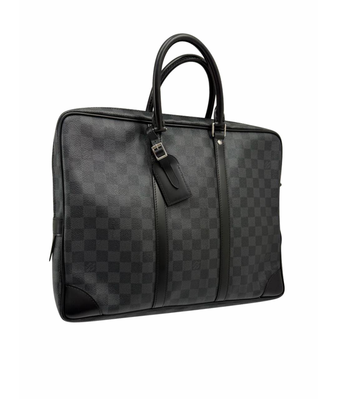 LOUIS VUITTON Серый кожаный портфель, фото 1