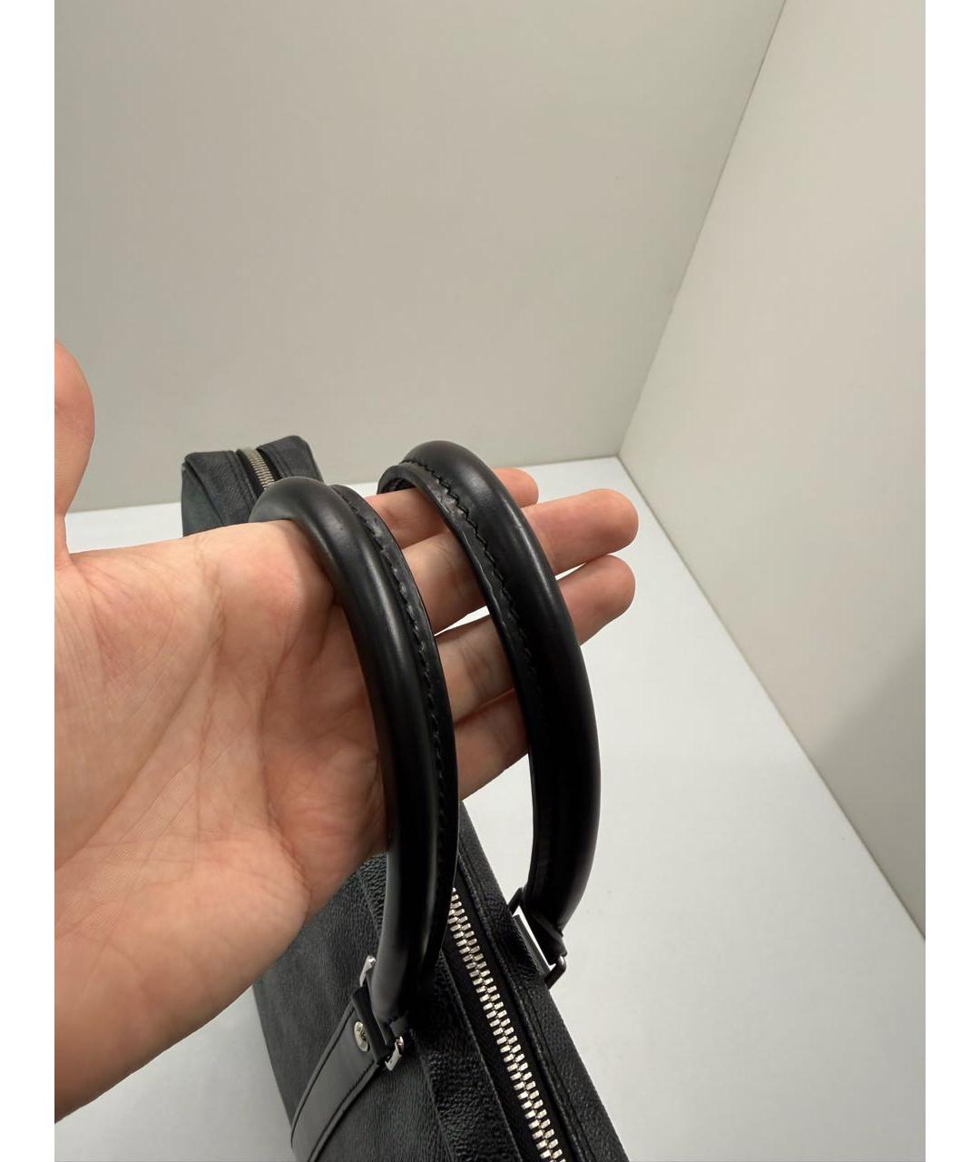 LOUIS VUITTON Серый кожаный портфель, фото 5