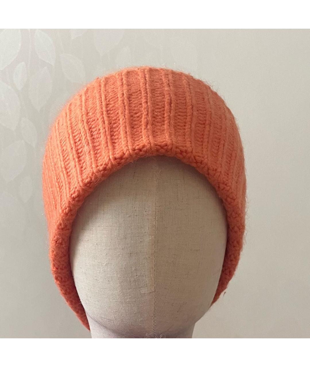 ACNE STUDIOS Оранжевая шерстяная шапка, фото 6
