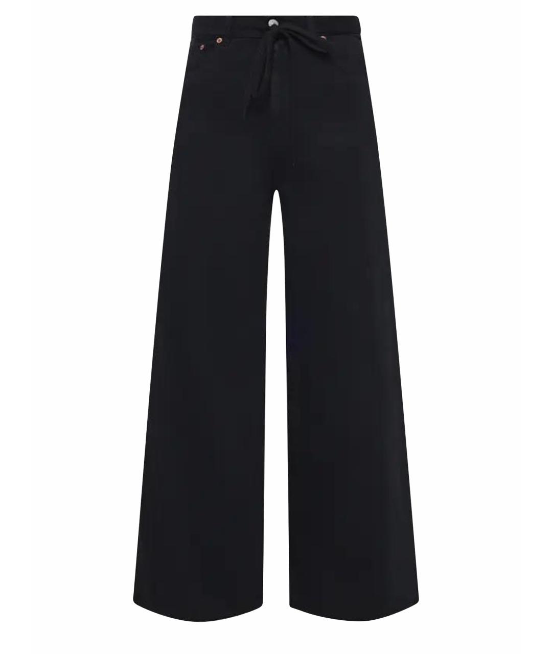 MM6 MAISON MARGIELA Черные хлопковые джинсы клеш, фото 1