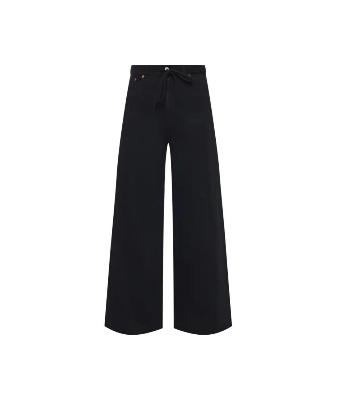 MM6 MAISON MARGIELA Черные хлопковые джинсы клеш, фото 9