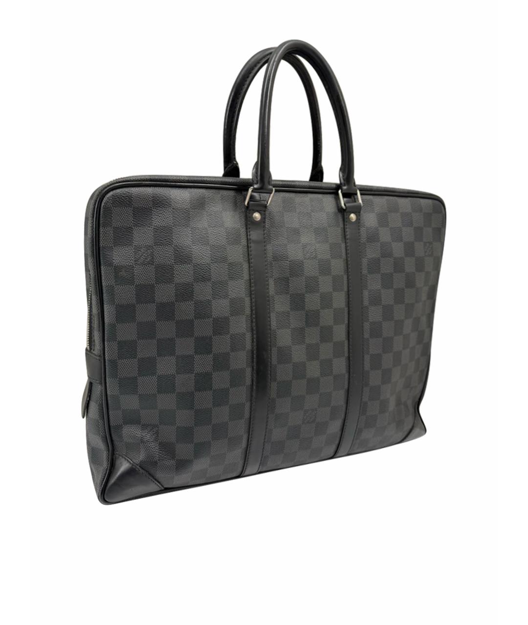 LOUIS VUITTON Серый кожаный портфель, фото 1