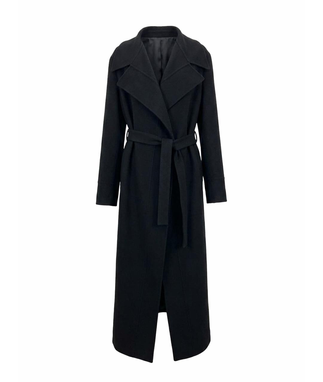 JIL SANDER Черное шерстяное пальто, фото 1