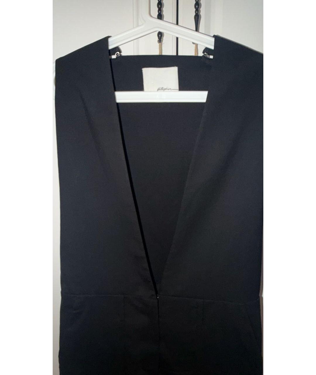 3.1 PHILLIP LIM Черное шерстяное повседневное платье, фото 4