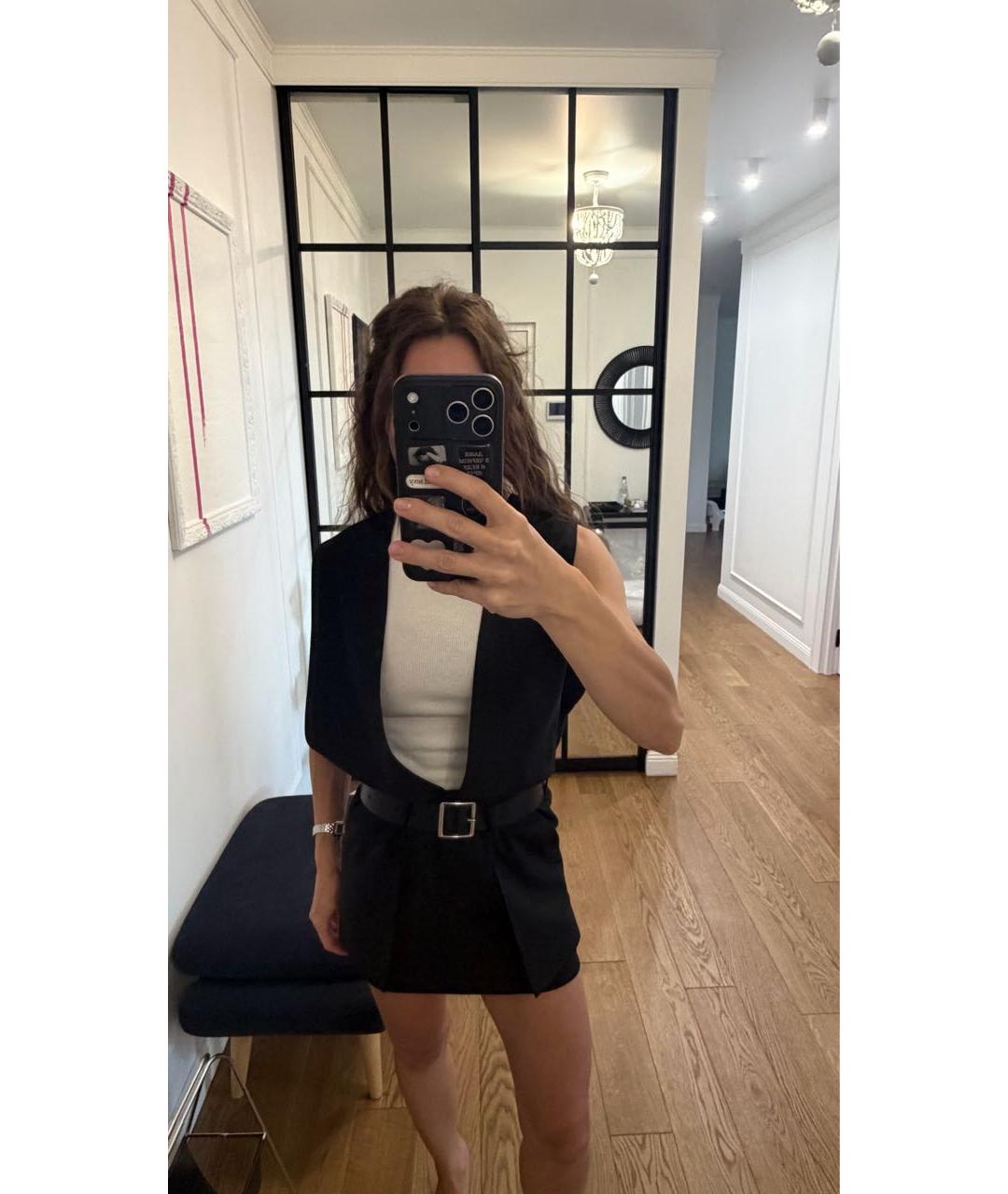3.1 PHILLIP LIM Черное шерстяное повседневное платье, фото 6