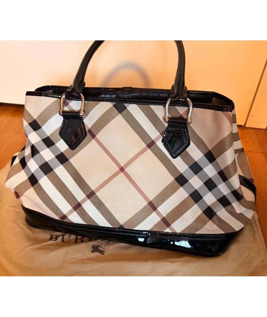 BURBERRY Кожаная сумка тоут, фото 5