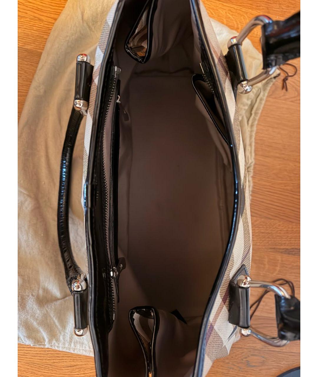 BURBERRY Кожаная сумка тоут, фото 3