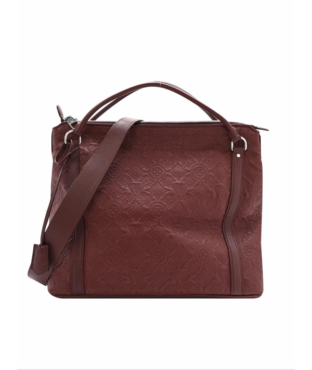 LOUIS VUITTON Бордовая кожаная сумка тоут, фото 1