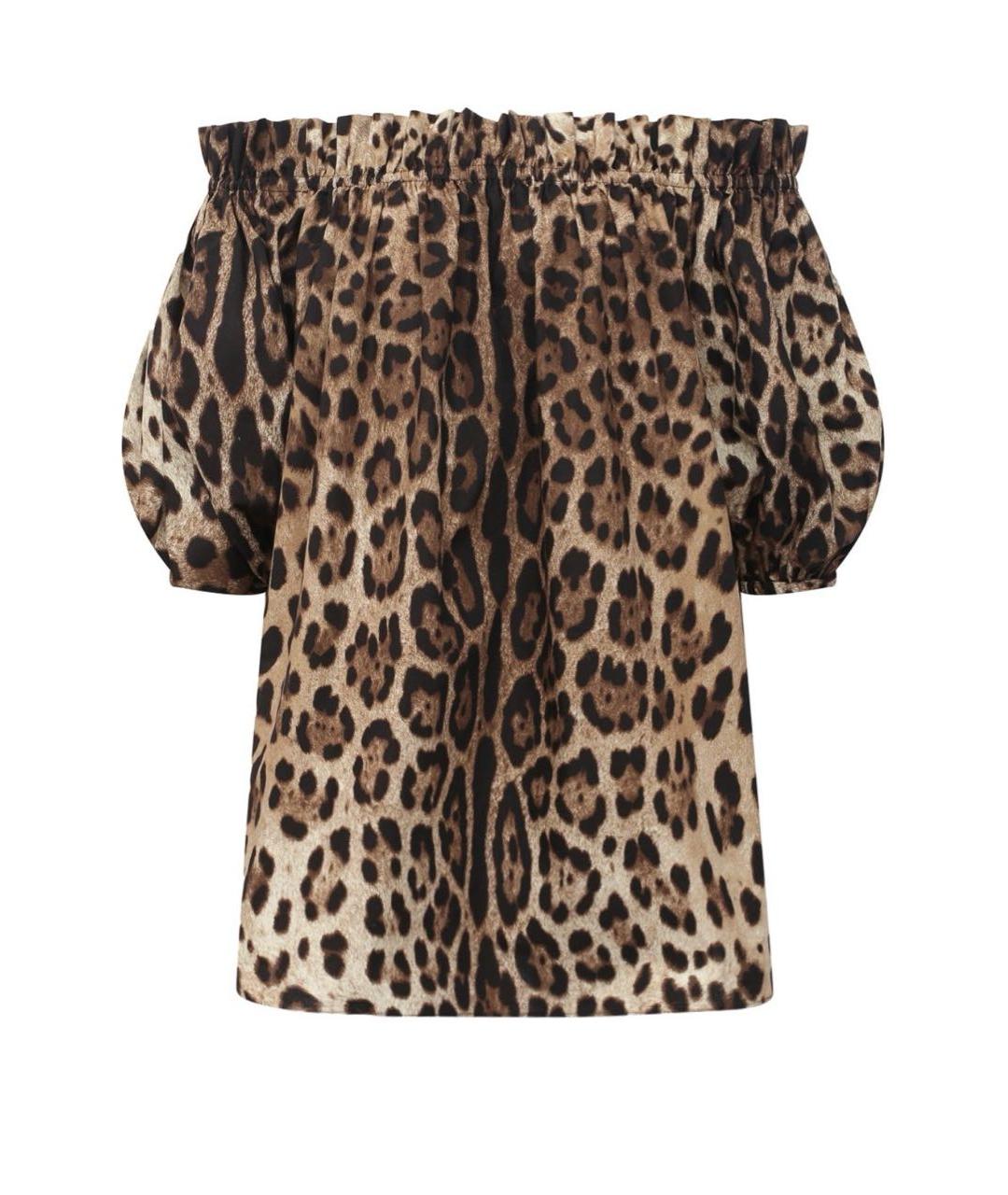 DOLCE&GABBANA Коричневая хлопковая блузы, фото 6