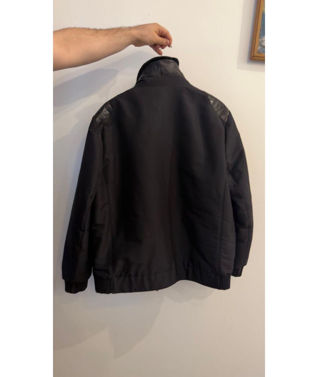 BRIONI Черная куртка из кожи крокодила, фото 2