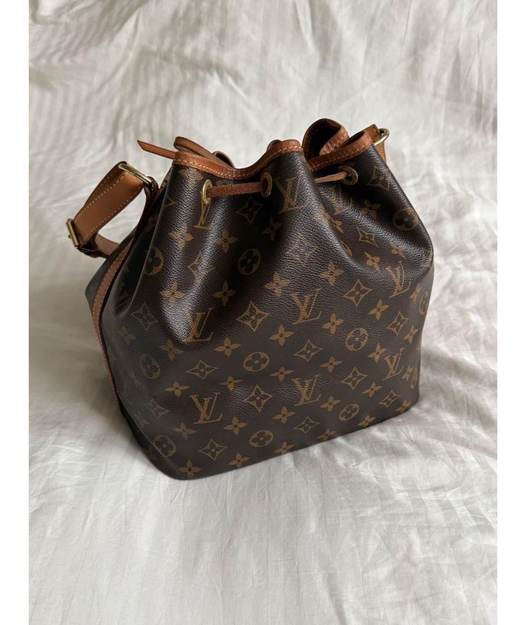 LOUIS VUITTON Коричневая сумка с короткими ручками из канвы, фото 2