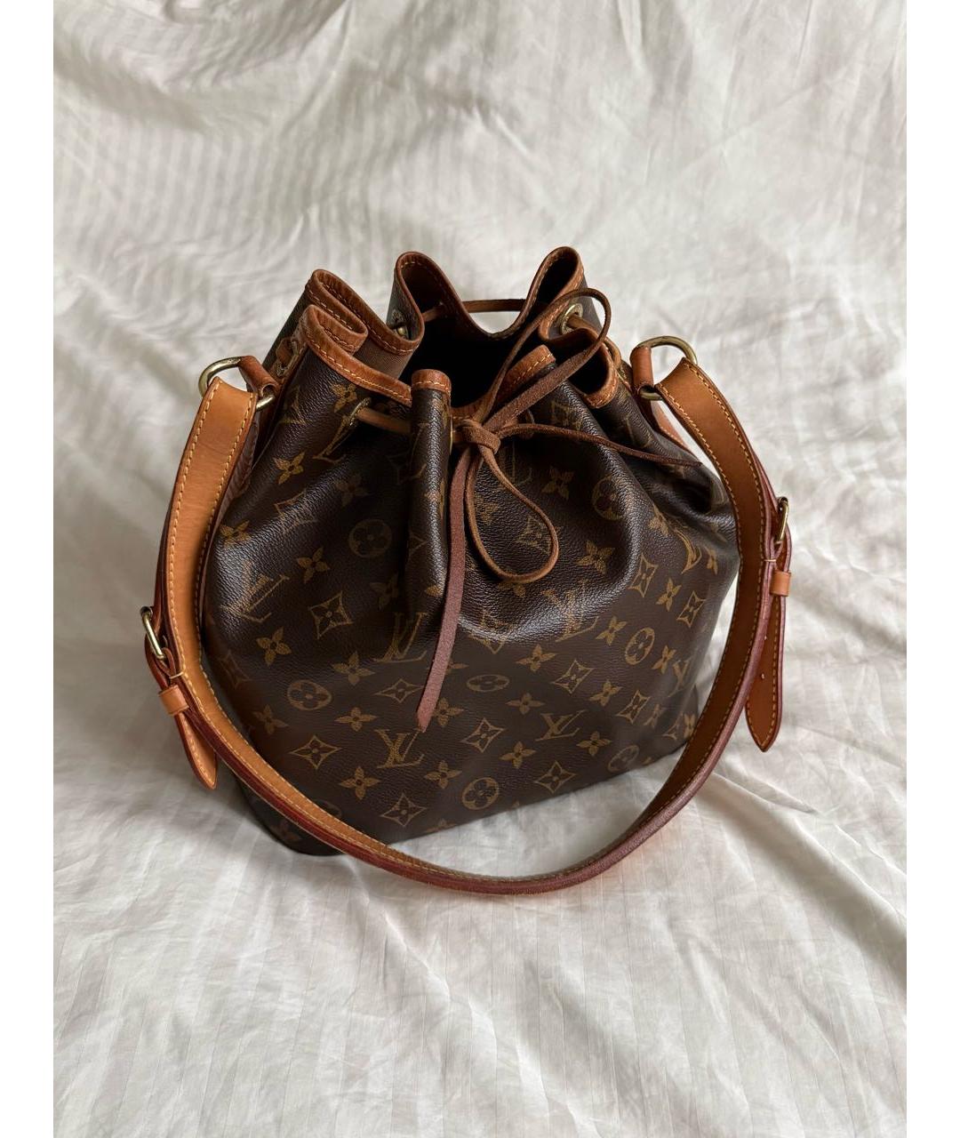 LOUIS VUITTON Коричневая сумка с короткими ручками из канвы, фото 8