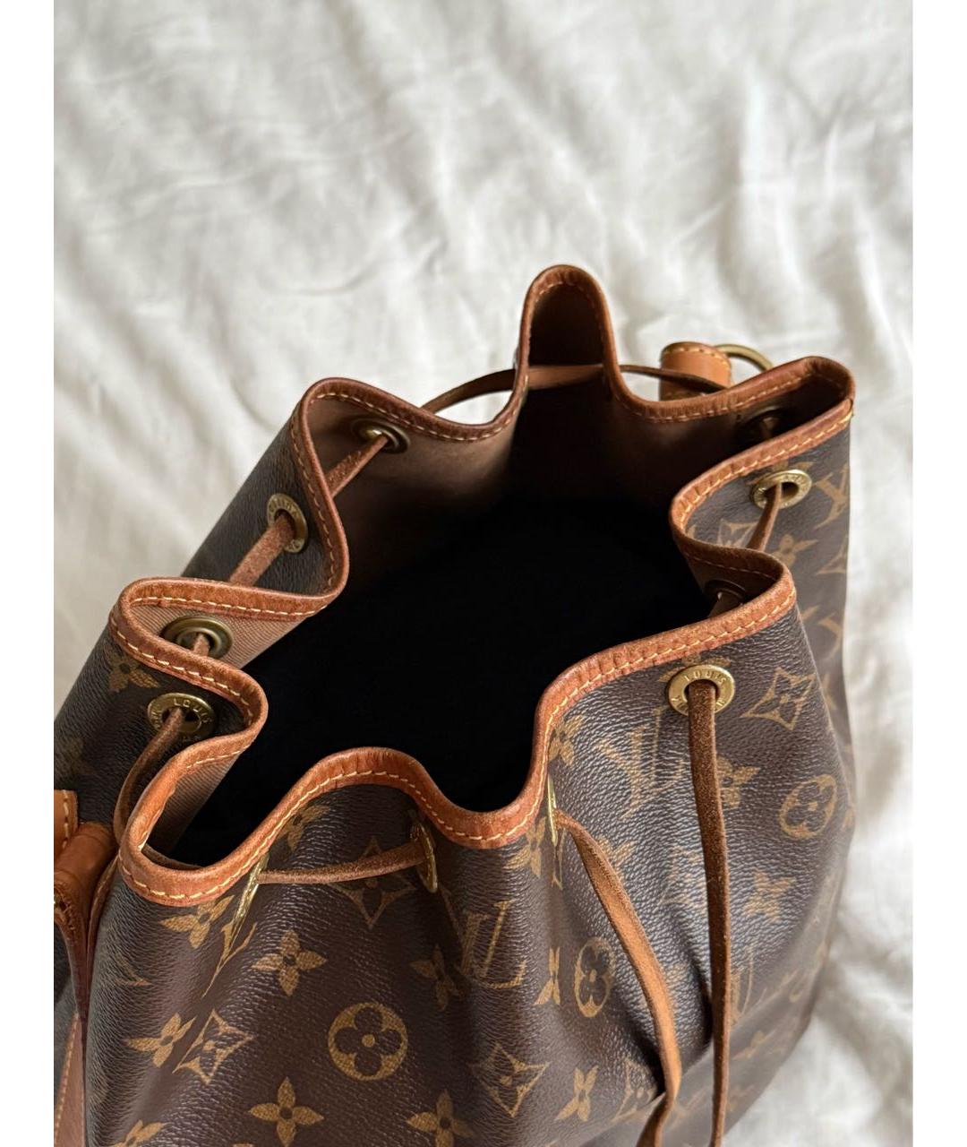 LOUIS VUITTON Коричневая сумка с короткими ручками из канвы, фото 4