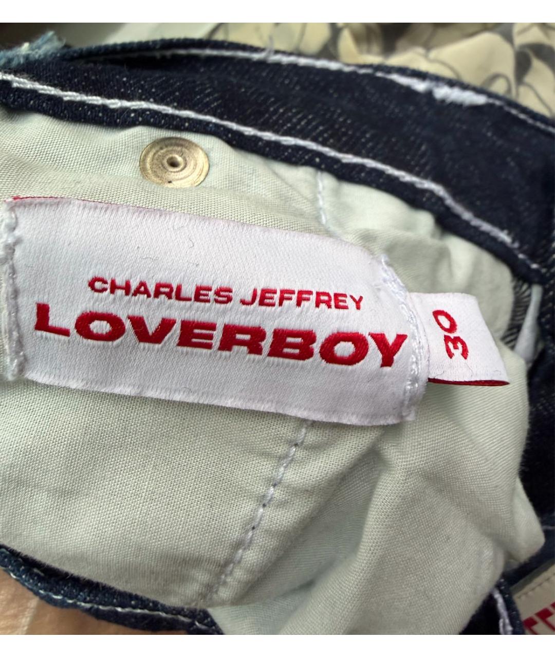 CHARLES JEFFREY LOVERBOY Синие хлопковые джинсы, фото 4
