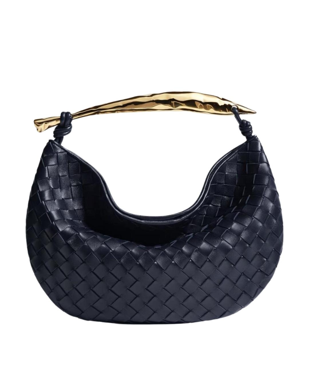BOTTEGA VENETA Черная кожаная сумка с короткими ручками, фото 1