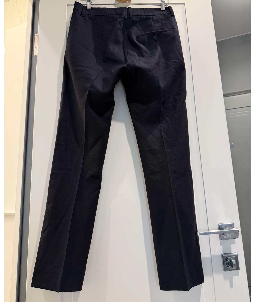 ACNE STUDIOS Темно-синие шерстяные повседневные брюки, фото 2