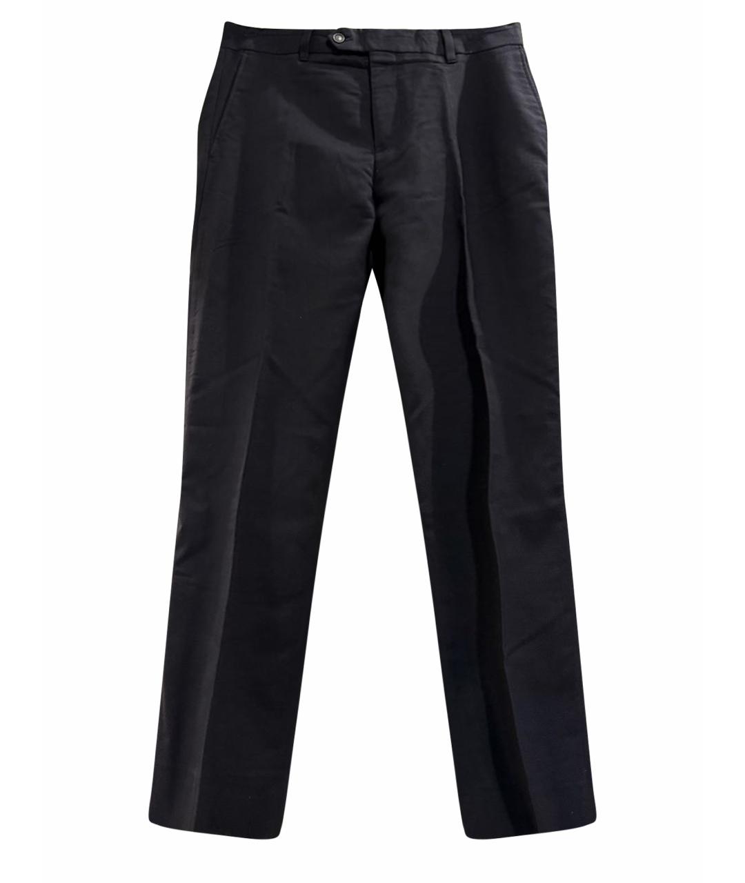 ACNE STUDIOS Темно-синие шерстяные повседневные брюки, фото 1